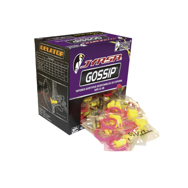 Tapones Auditivos Desechables Delator® Jyrsa, 100 Piezas