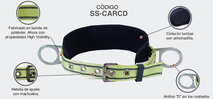 Cinturon de Seguridad Con Anillos SS-CARCD Jyrsa