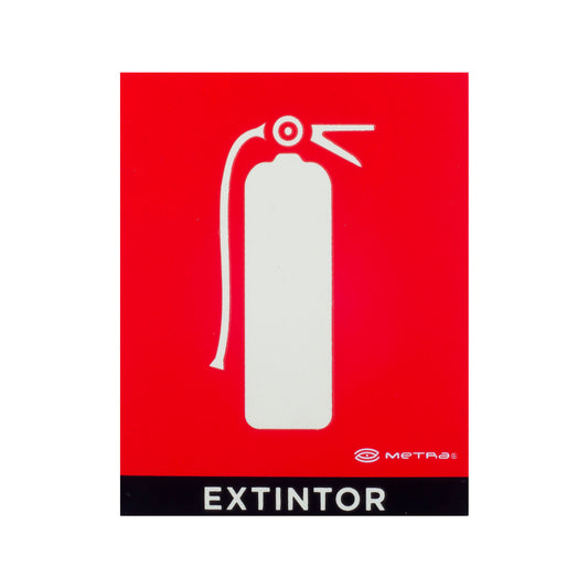 Señalamiento Fotoluminiscente Extintor Metra