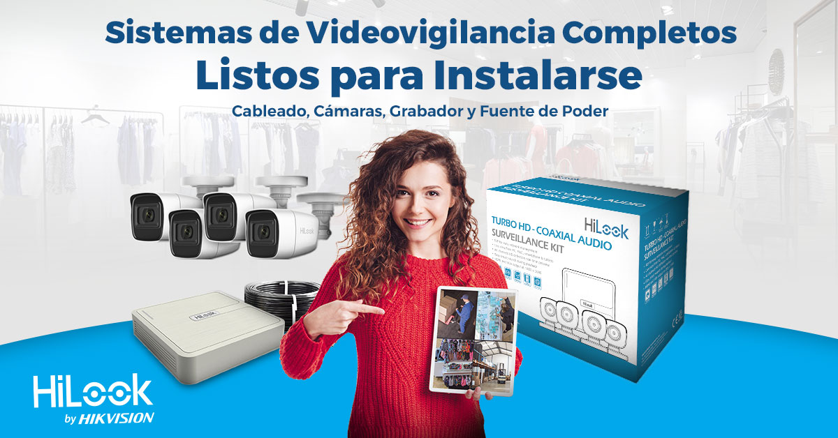 KIT TurboHD 1080p / DVR 4 canales / 4 Cámaras Bala de Metal / Fuente de Poder / Accesorios de Instalación