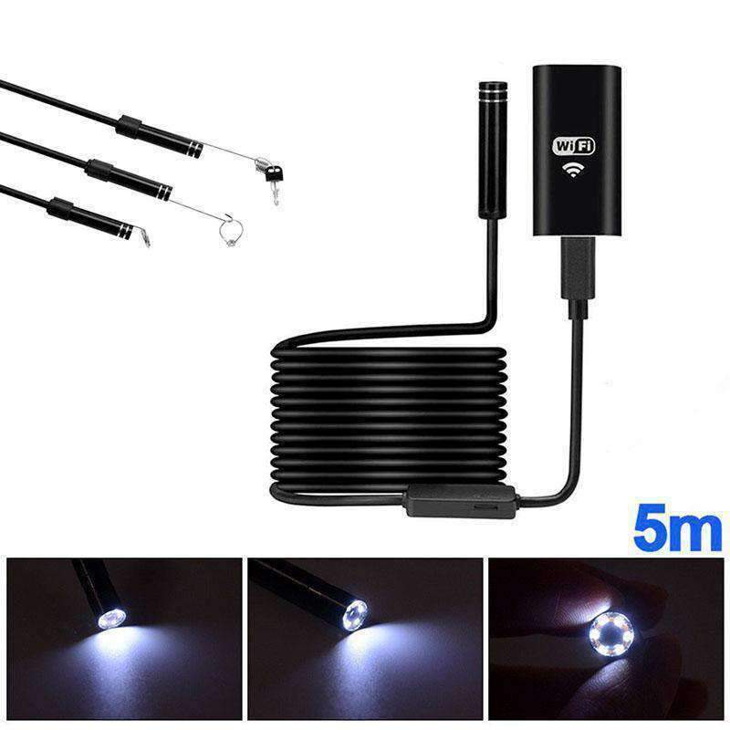 Cámara Endoscopio WiFi de 5m Con Luz Led, Resistente al Agua Red Lemon