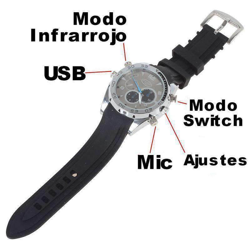 Cámara Oculta en Forma de Reloj, Memoria Interna, Visión Nocturna Red Lemon