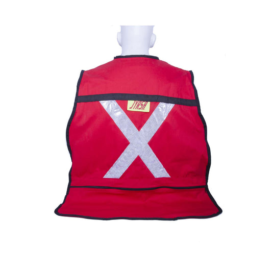 Chaleco Brigadista de Gabardina Abierto SR-2020RCRGD Jyrsa