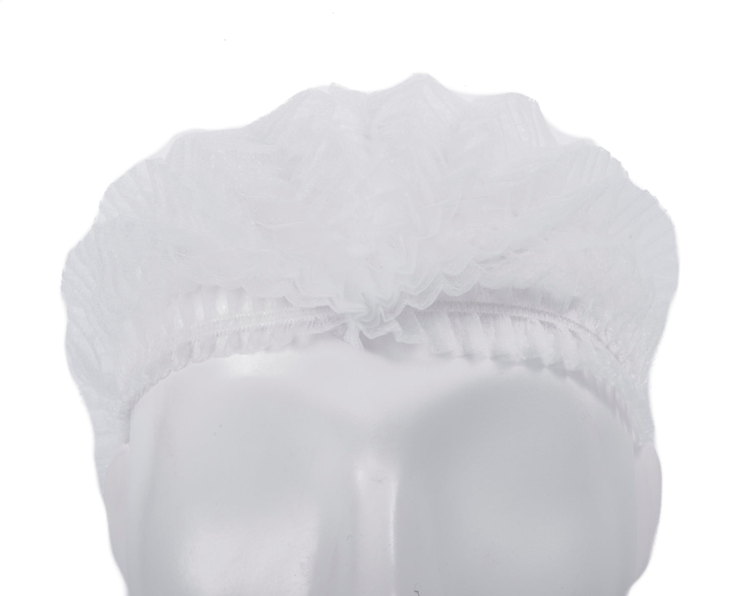 Cofia Desechable Plisada Jyrsa, 100 Pzas.-Blanco