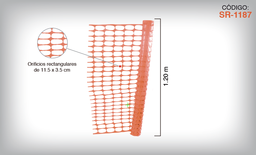 Malla Plástica Delimitadora SR-1187 Jyrsa