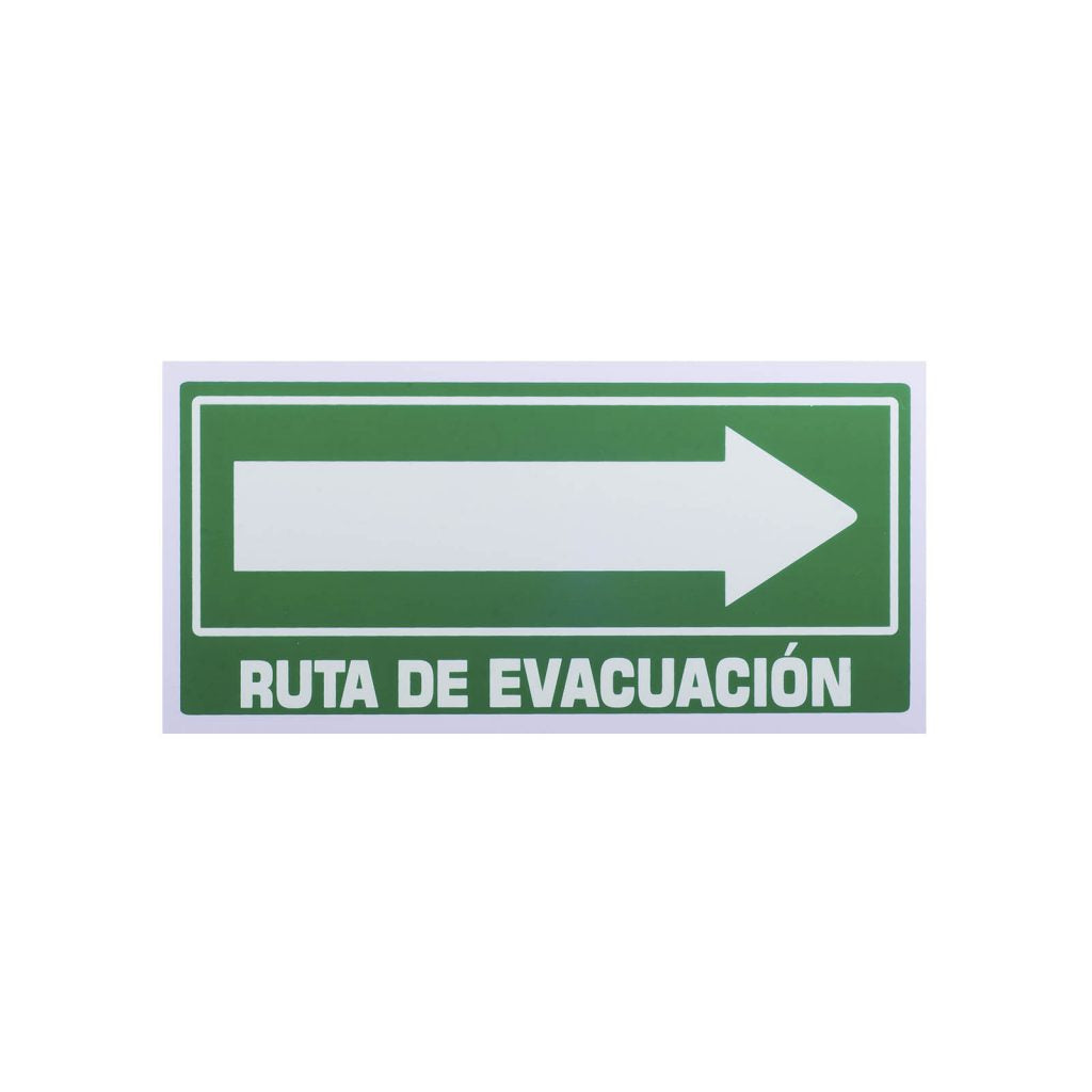Señalamiento Fotoluminiscente Ruta de Evacuación Derecha (15 x 30)