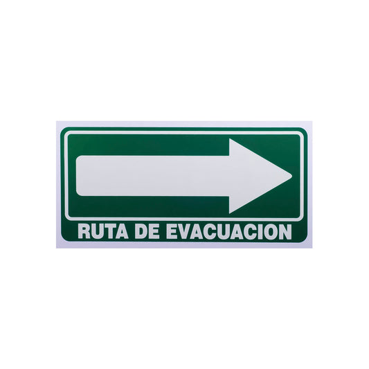 Señalamiento Fotoluminiscente Ruta de Evacuación Derecha (20 x 40)