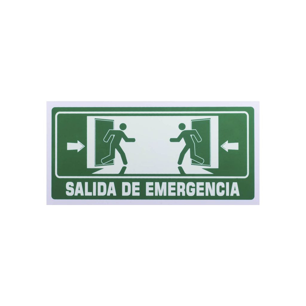 Señalamiento Fotoluminiscente Salida de Emergencia (15 x 30)