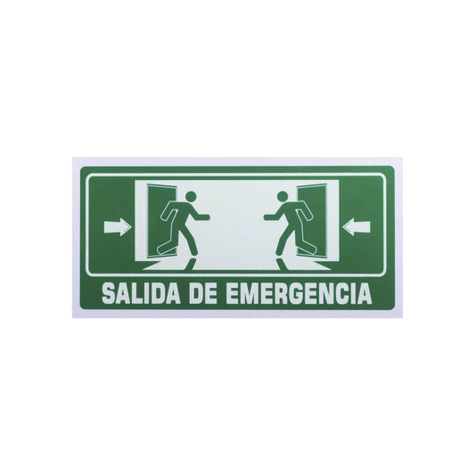 Señalamiento Fotoluminiscente Salida de Emergencia (15 x 30)