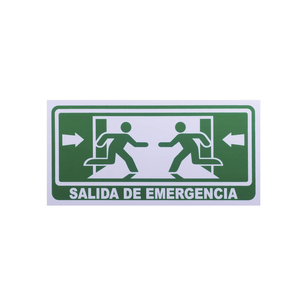 Letreros verdes de Salida y salida de emergencia en un fondo blanco de Letreros verdes de Salida y salida de emergencia en un fondo blanco de