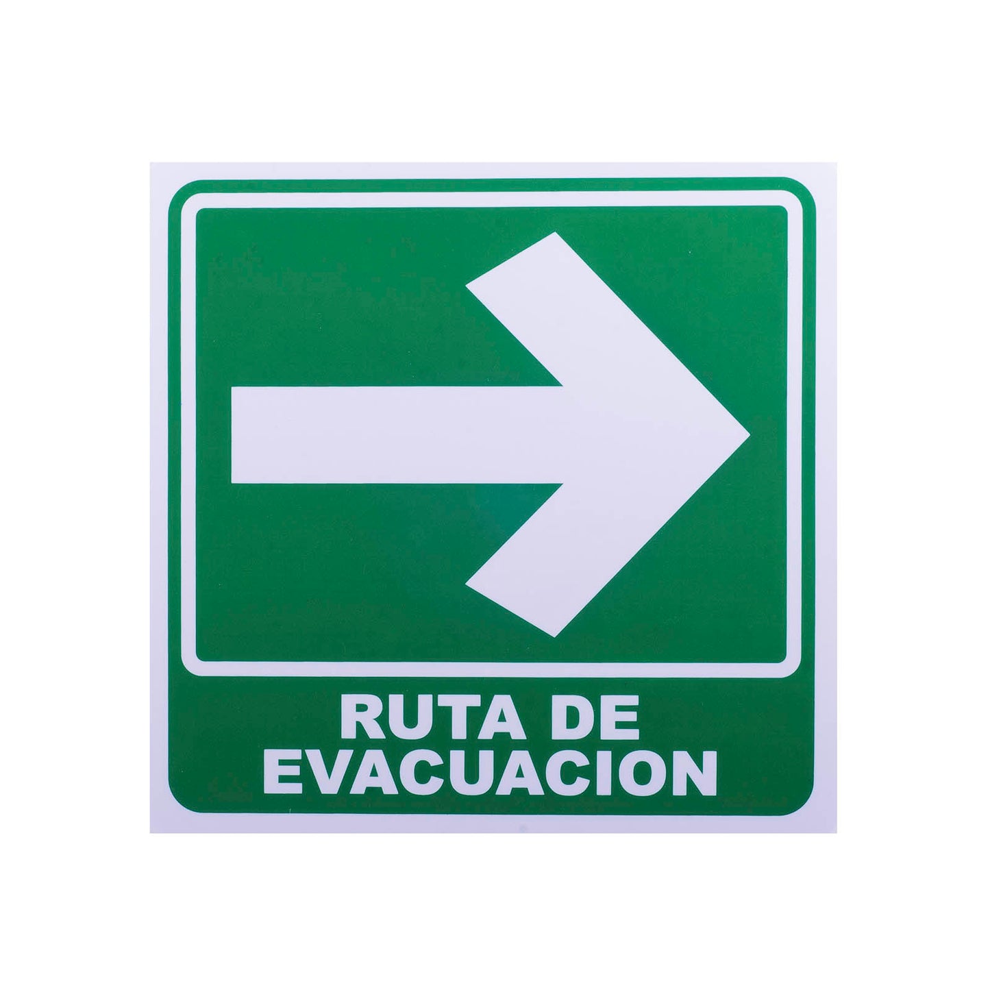 Señalamiento de Estireno Ruta de Evacuación Derecha (25 x 25)