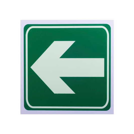 Señalamiento Flecha Fotoluminiscente Izquierdo (25x25)