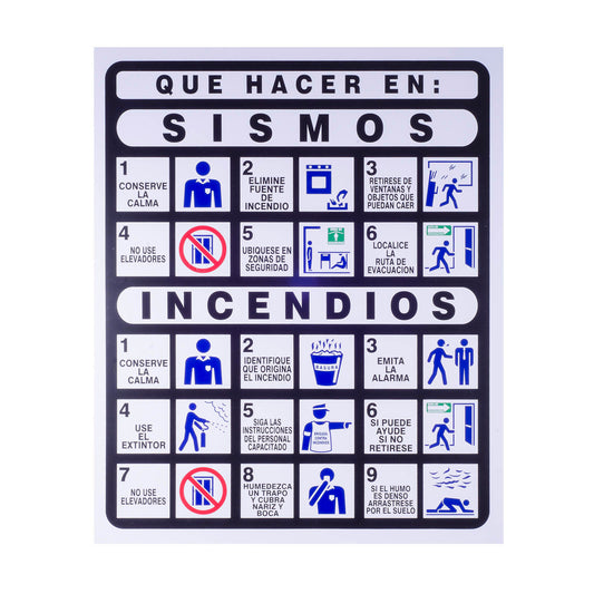 Señalamiento de Estireno Incendio y Sismo (50 x 60)