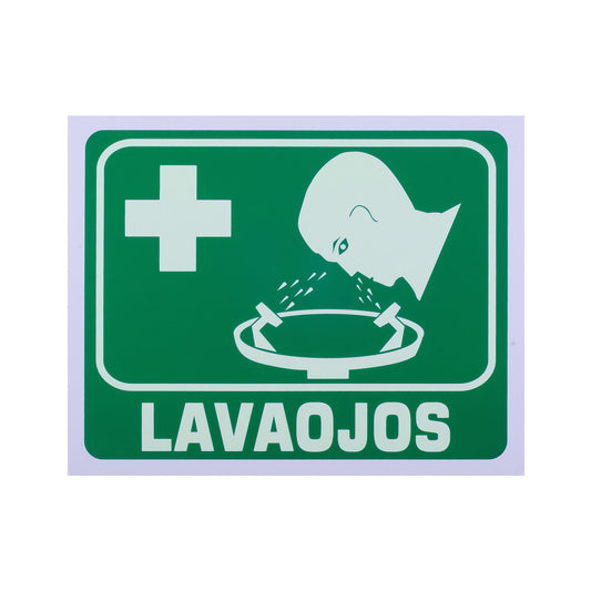Señalamiento Fotoluminiscente de Lavaojos 20X25