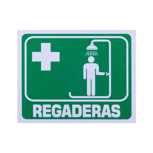 Señalamiento de Estireno Regadera de Emergencia 20X25