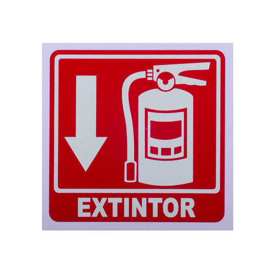 Señalamiento Fotoluminiscente Extintor 20 x 20 cm