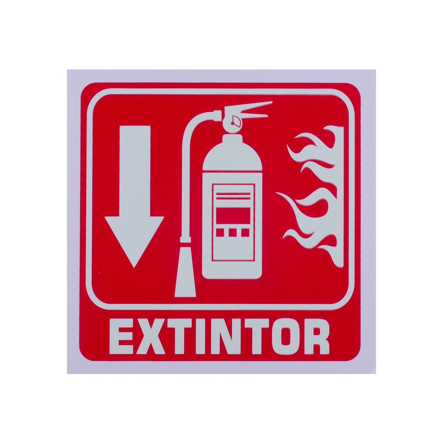 Señalamiento Fotoluminiscente Extintor con Flama