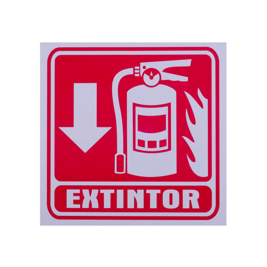Señalamiento de Estireno Extintor con Flama (25 x 25)