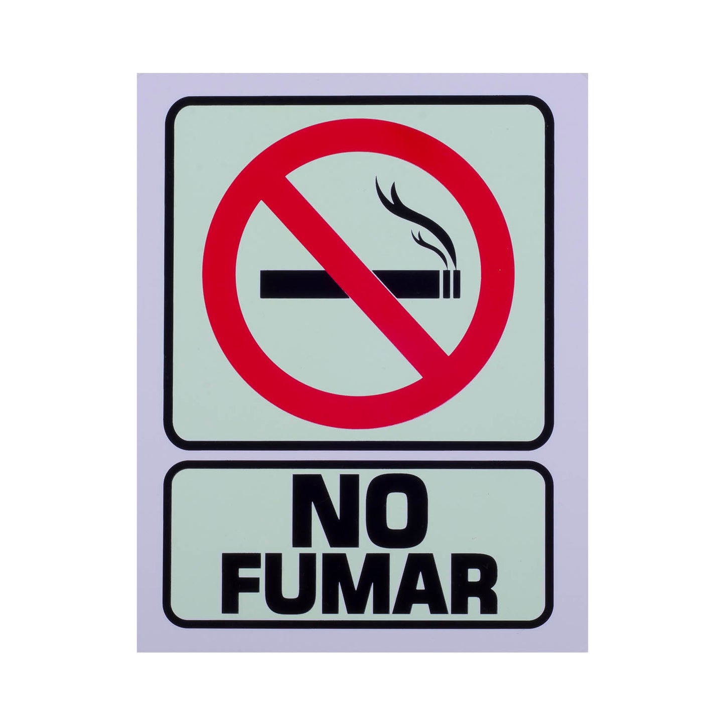 Señalamiento Fotoluminiscente No Fumar (20 x 25)
