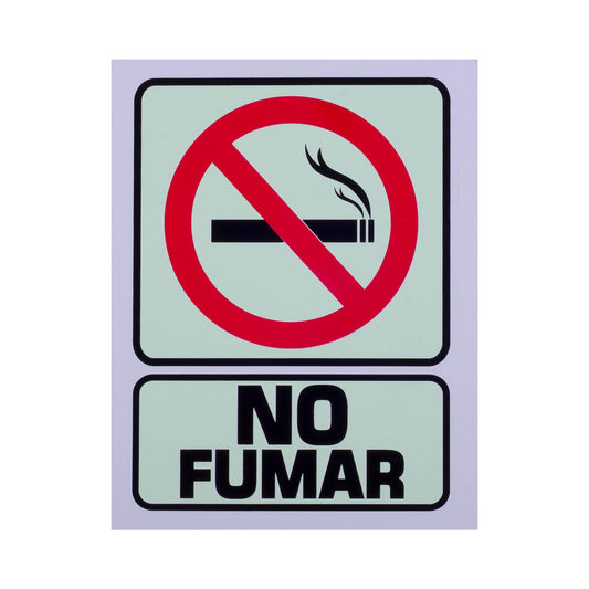 Señalamiento Fotoluminiscente No Fumar (20 x 25)