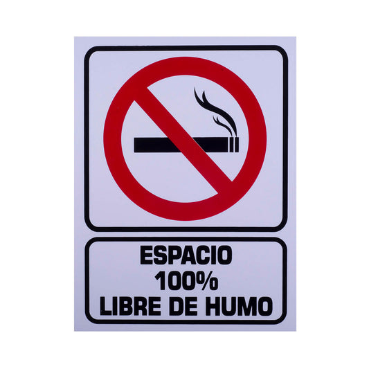 Señalamiento de Estireno Espacio Libre de Humo (30 x 40)