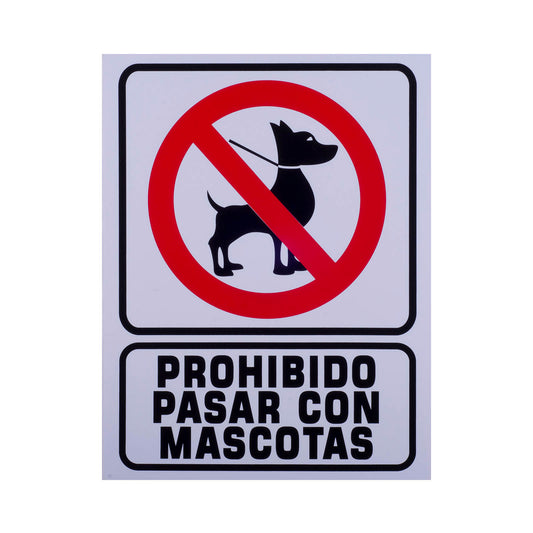 SEÑAL PROHIBIDO MASCOTAS