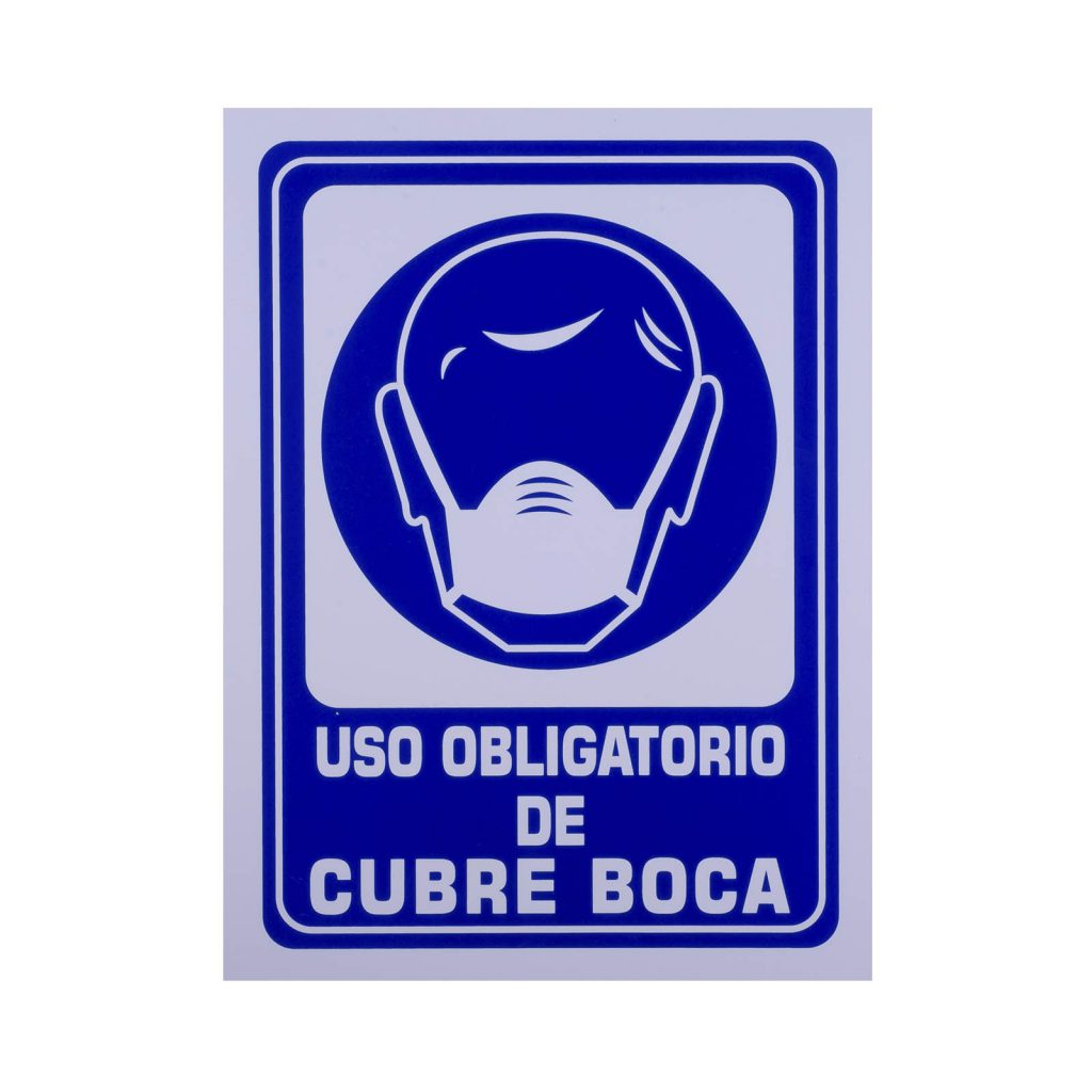 Señalamiento Estireno Obligatorio Uso Cubre Broca (30 x 40)
