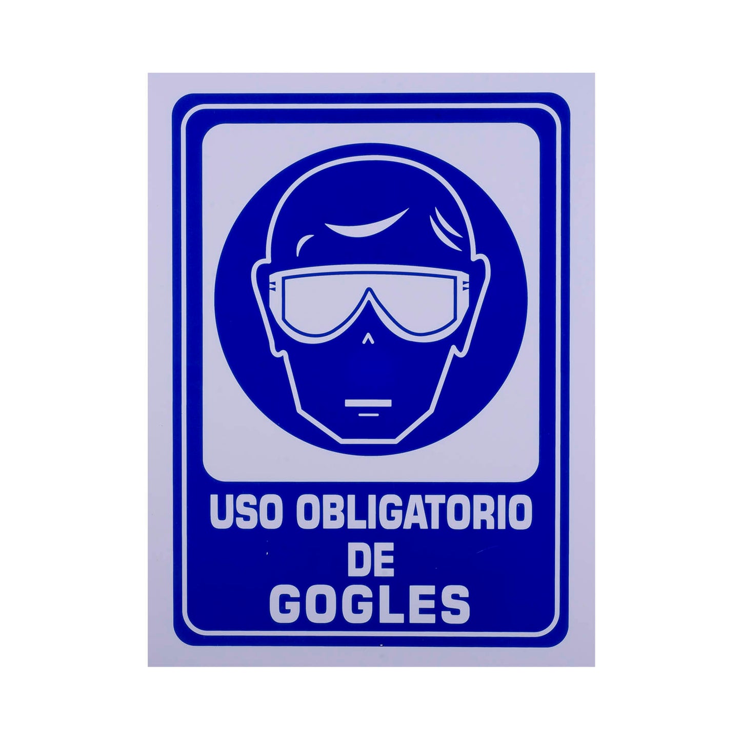 Señalamiento Estireno Obligatorio Uso Gogles (30 x 40)