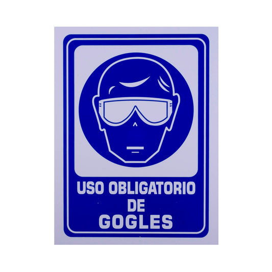 Señalamiento Estireno Obligatorio Uso Gogles (30 x 40)