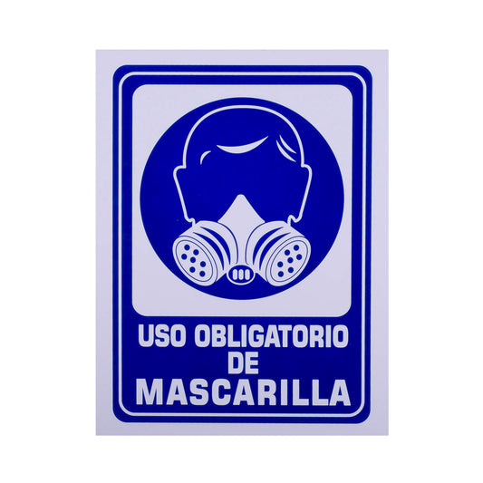 Señalamiento Estireno Obligatorio Uso Mascarilla (30 x 40)