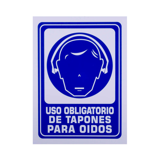 Señalamiento Estireno Obligatorio Uso Tapones Para Oído (30 x 40)