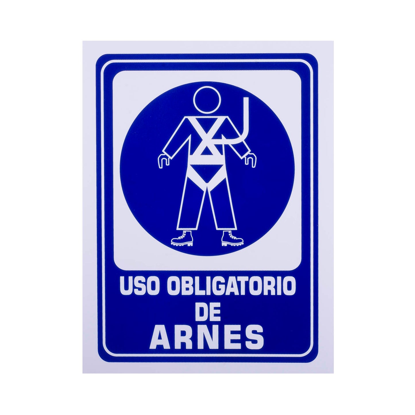 Señalamiento Estireno Obligatorio Uso de Arnés de Seguridad (30 x 40)