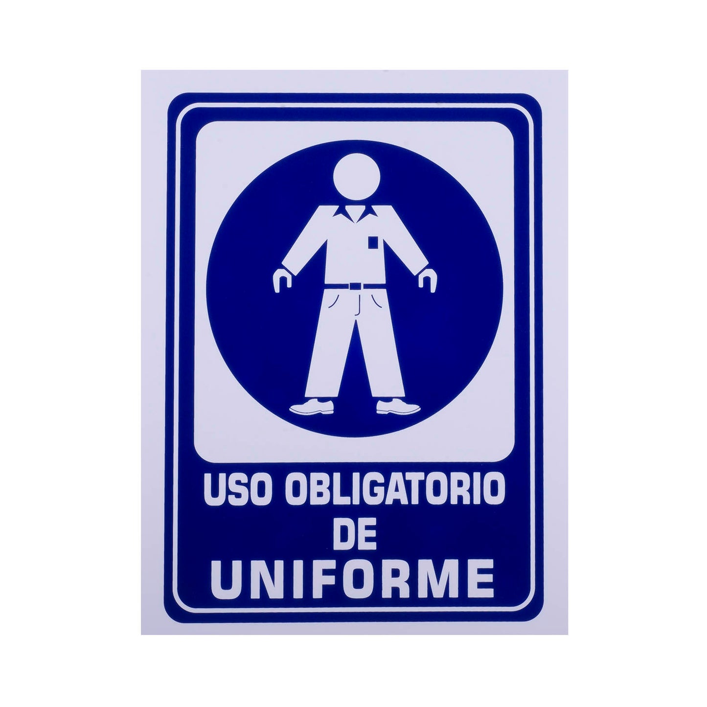 Señalamiento Estireno Obligatorio Uniforme Caballero (30 x 40)