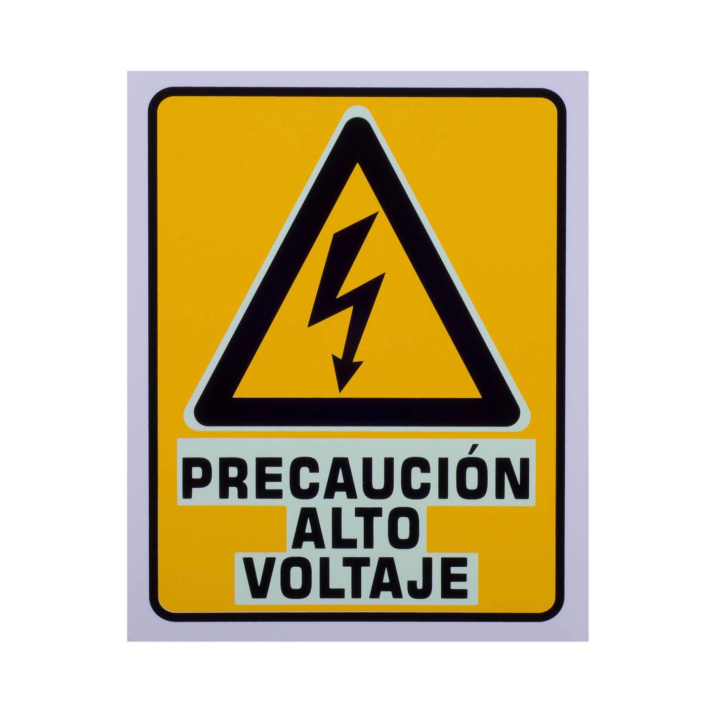 Señalamiento Fotoluminiscente Precaución Alto Voltaje (20 x 25)