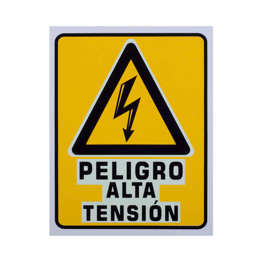Señalamiento Fotoluminiscente Peligro Alta Tensión (20 x 25)