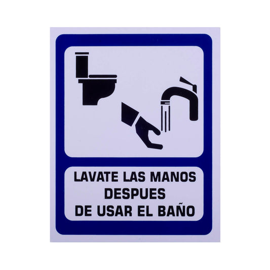 Señalamiento Estireno Lávate Las Manos (20 x 25)