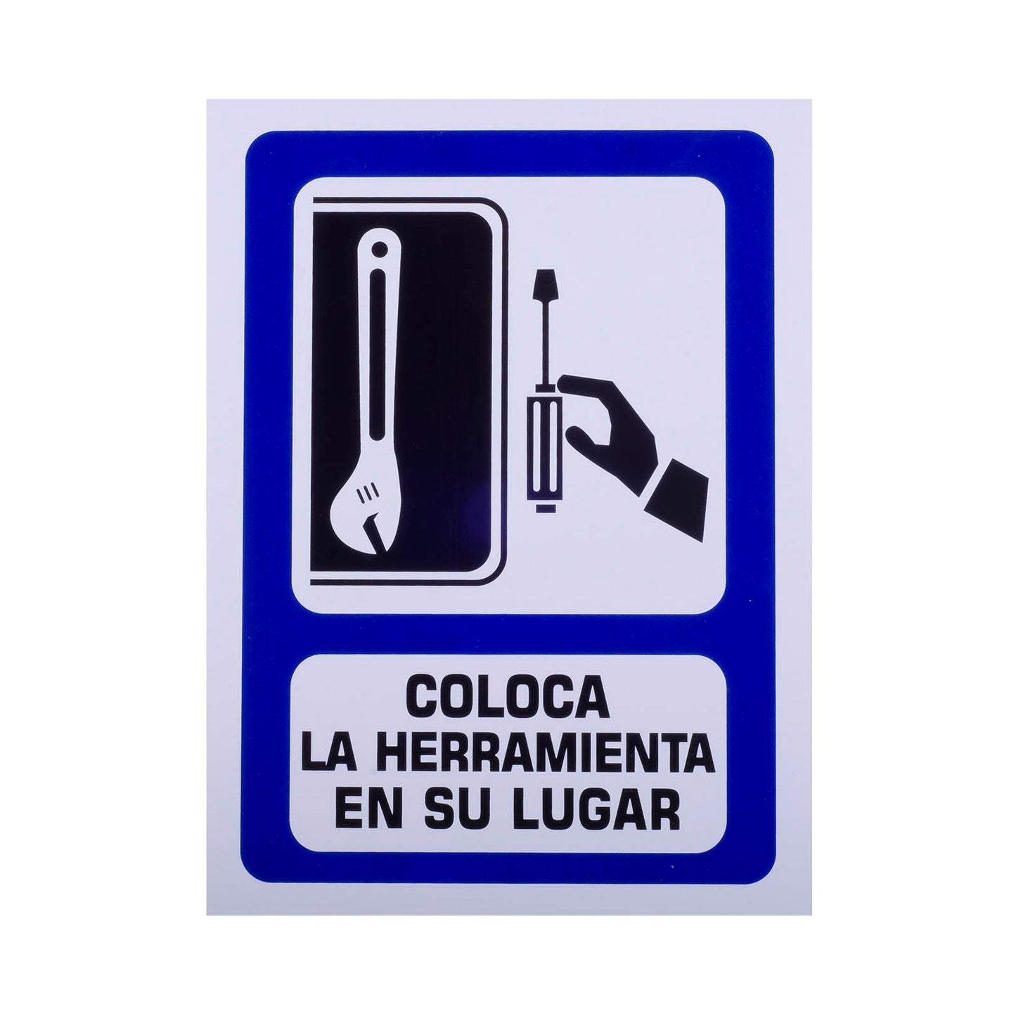 Señalamiento Coloca La Herramienta En Su Lugar