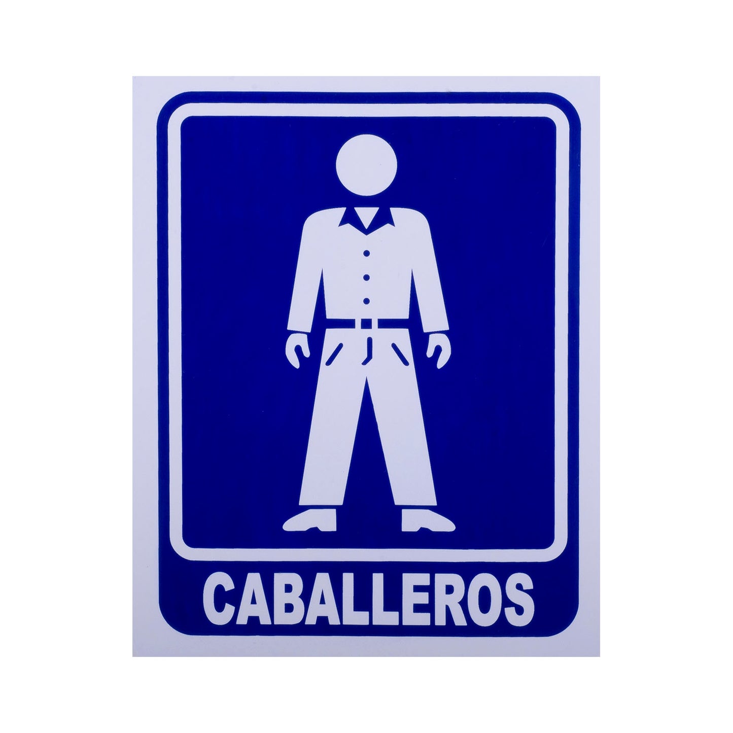 Señalamiento de Acrílico Sanitarios Caballeros