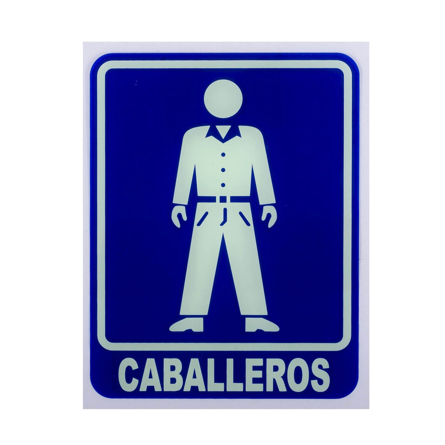 Señalamiento Sanitarios Caballeros Estireno Normal