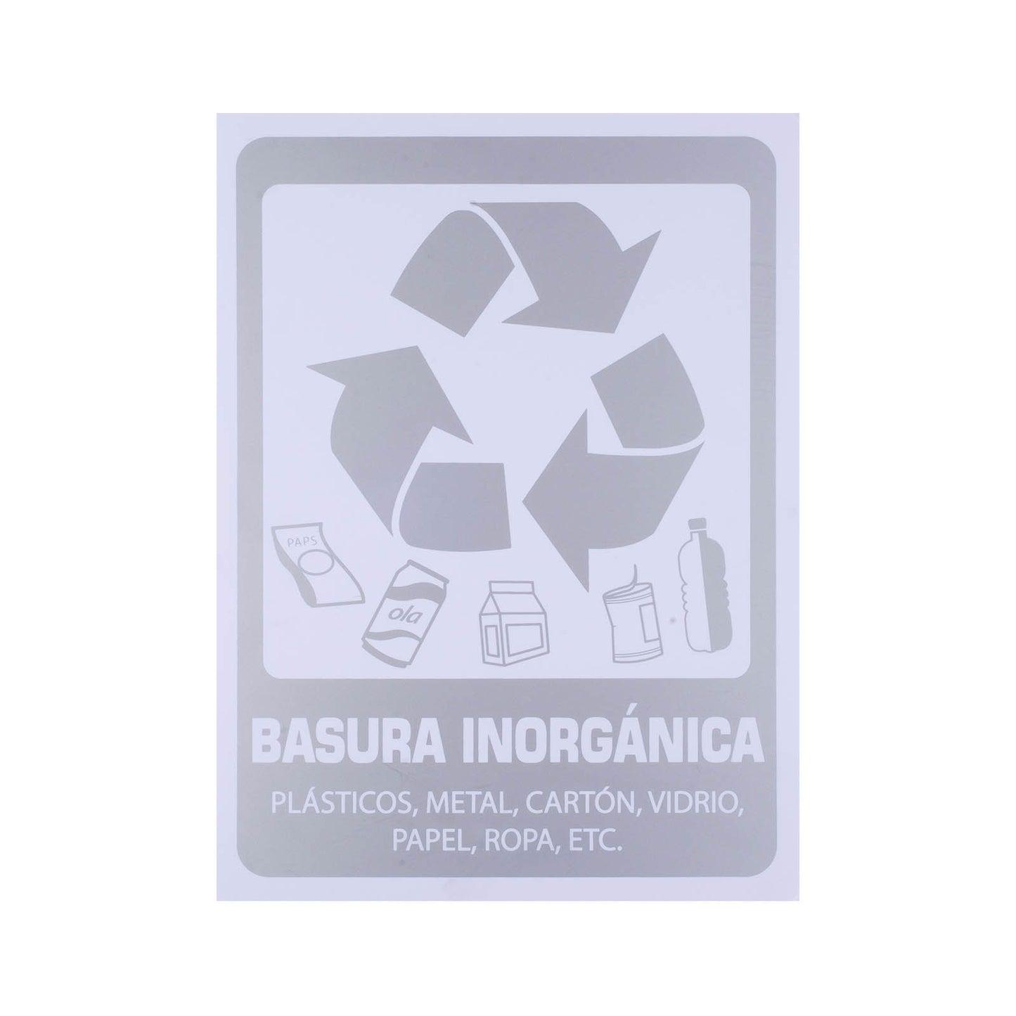Señalamiento Basura Inorgánica