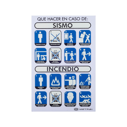 Señalamiento Que Hacer En Caso de Sismo/Incendio