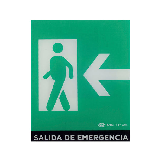 Señalamiento Fotoluminiscente Salida de Emergencia Izquierda