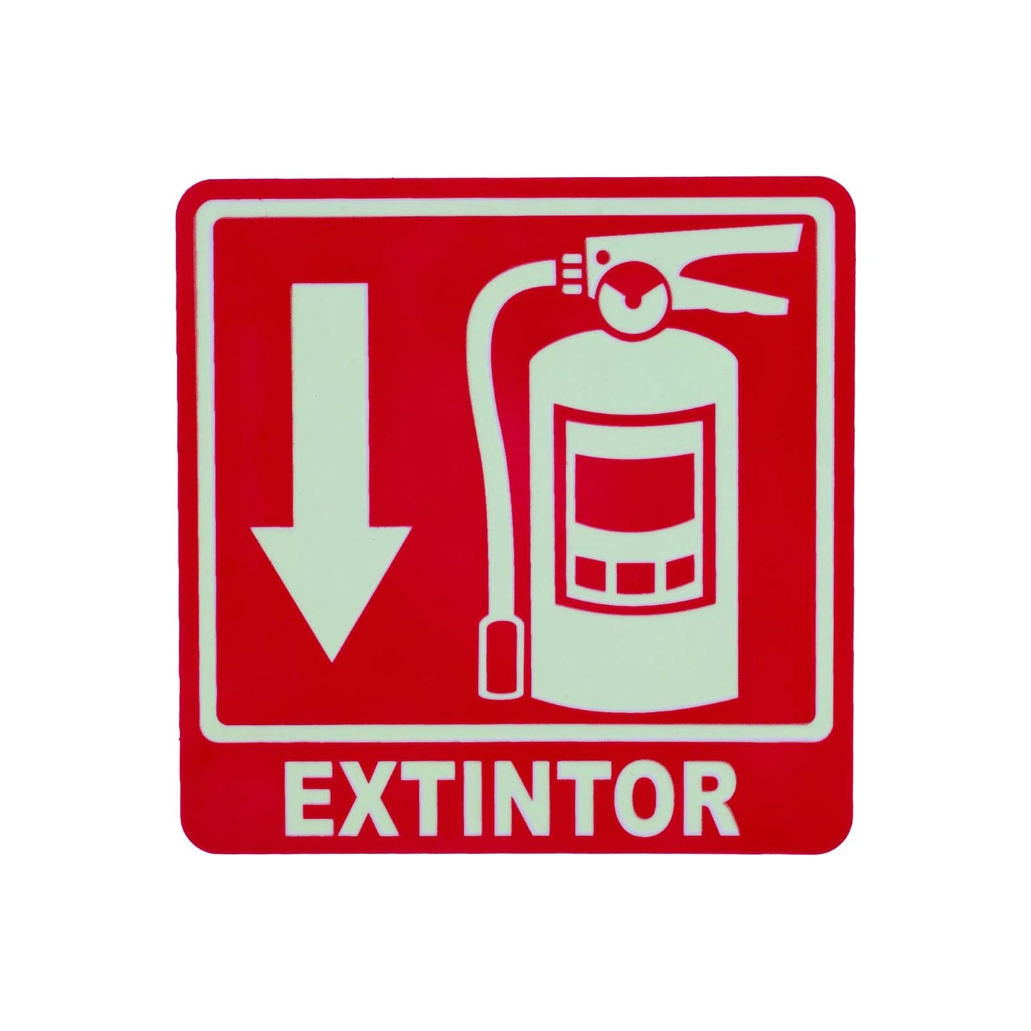 Señalamiento Fotoluminiscente Extintor Con Flecha