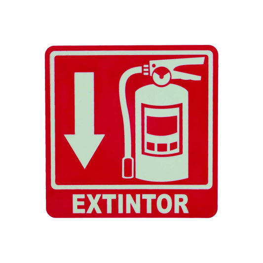 Señalamiento Fotoluminiscente Extintor Con Flecha