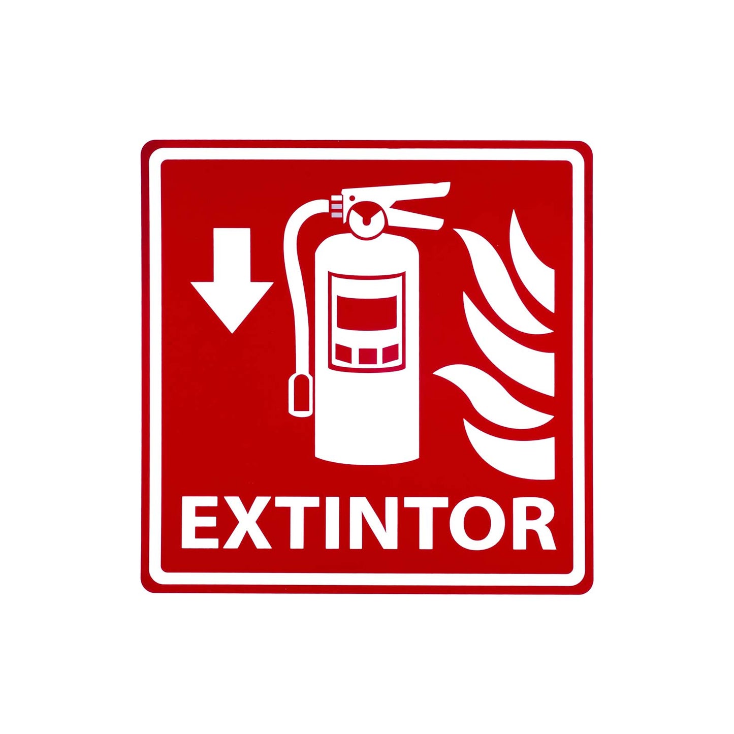 Señalamiento Extintor con Flecha y Flama