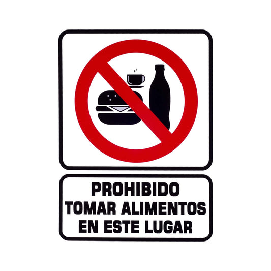 Señalamiento Prohibido Tomar Alimentos