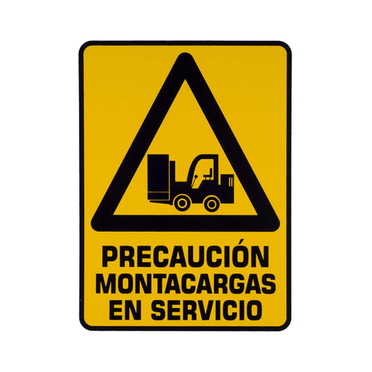 Señalamiento Precaución Montacargas en Servicio