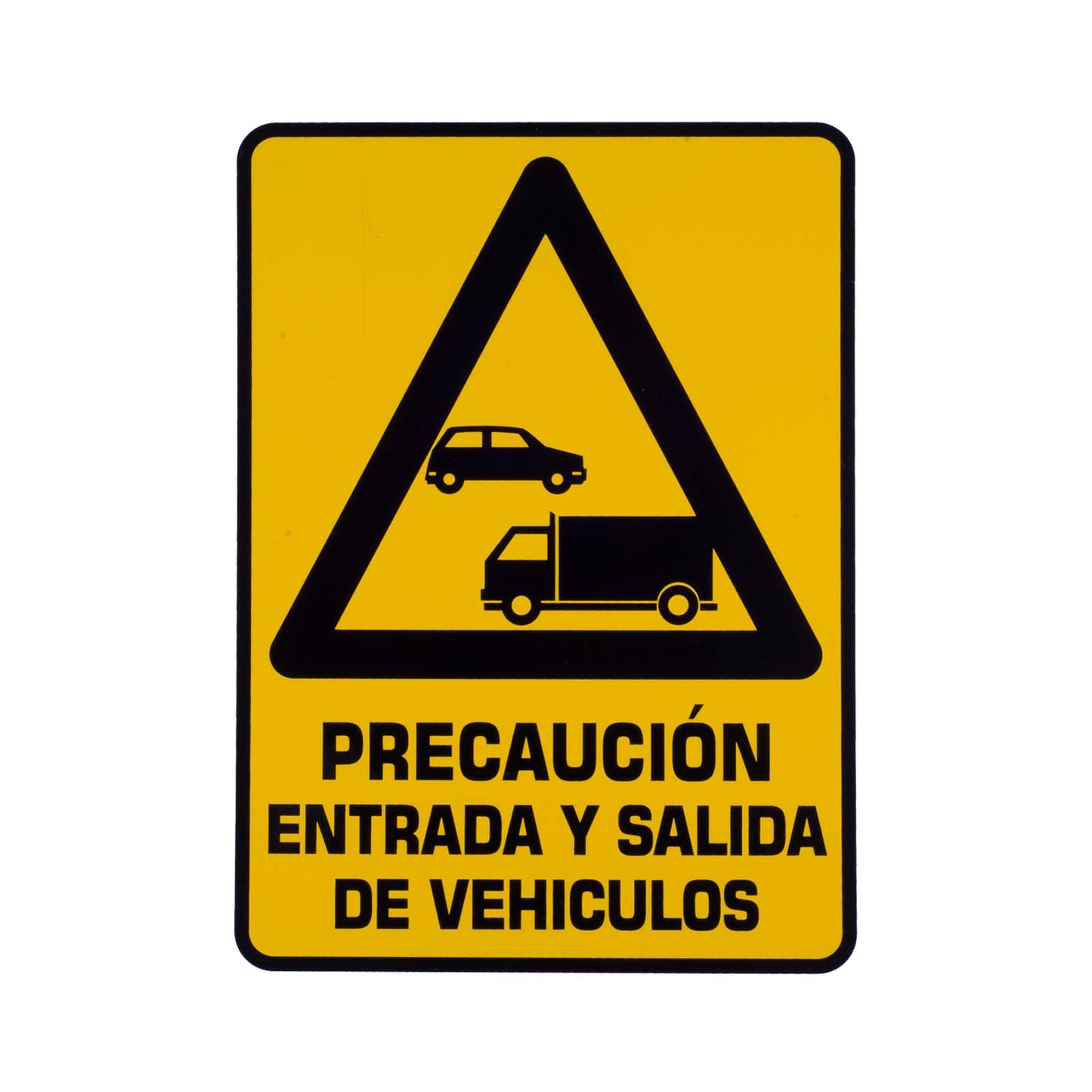 Señalamiento Precaución Entrada y Salida de Vehículos