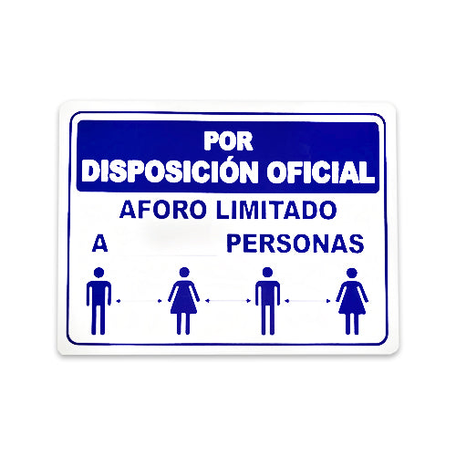 Señalamiento de Foro Limitado a Personas 30x40