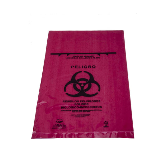BOLSA DE POLIET 20X30 C200 ROJO PQ 100PZ